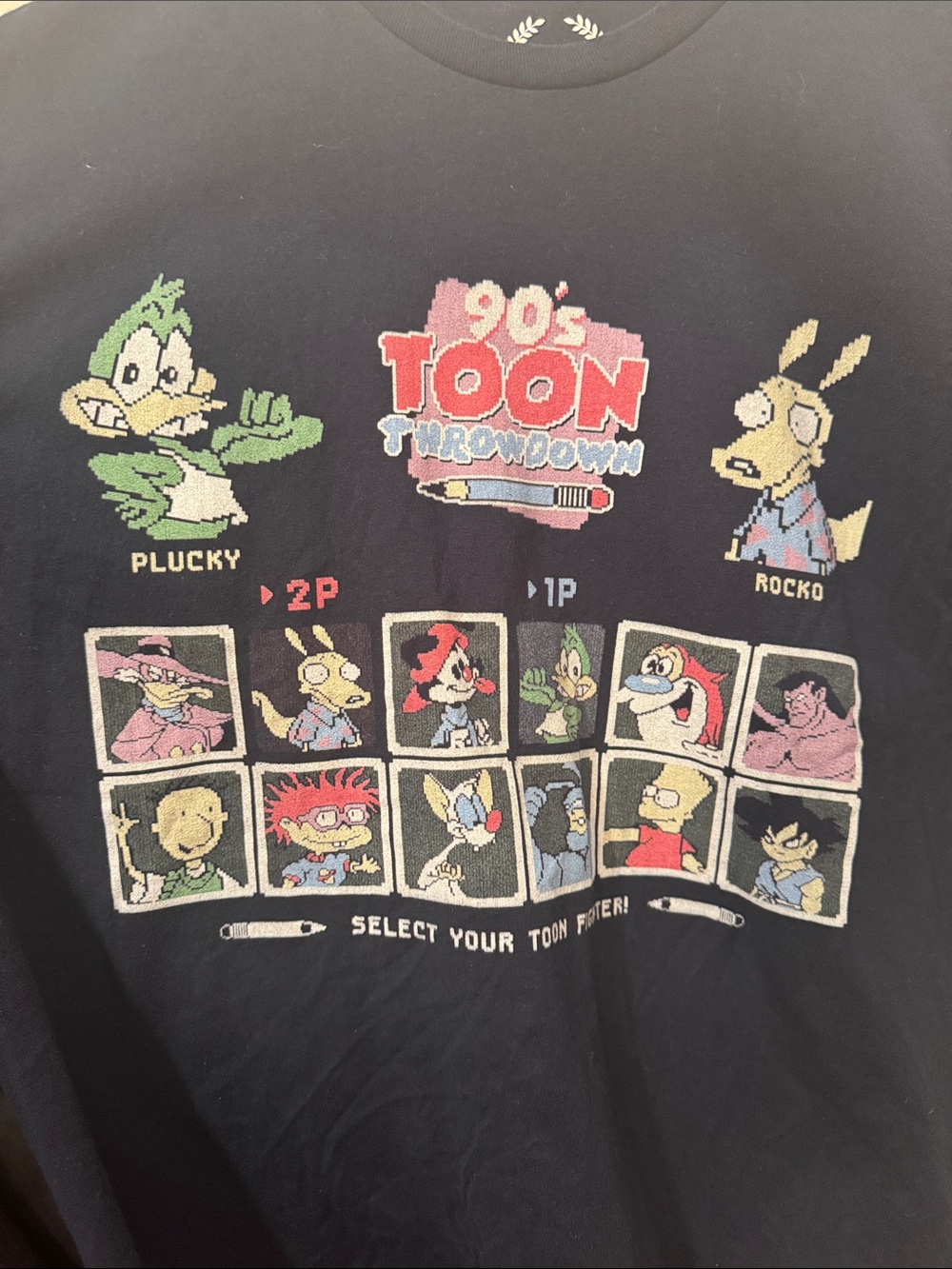 90's Toon Throwdown Graphic Tee - Black